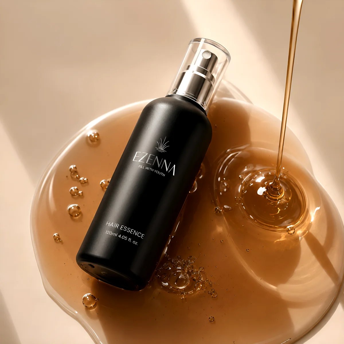 이젠나 헤어토닉 120ml와 앰버빛 토닉 텍스처 TREATMENT TONIC 클로즈업